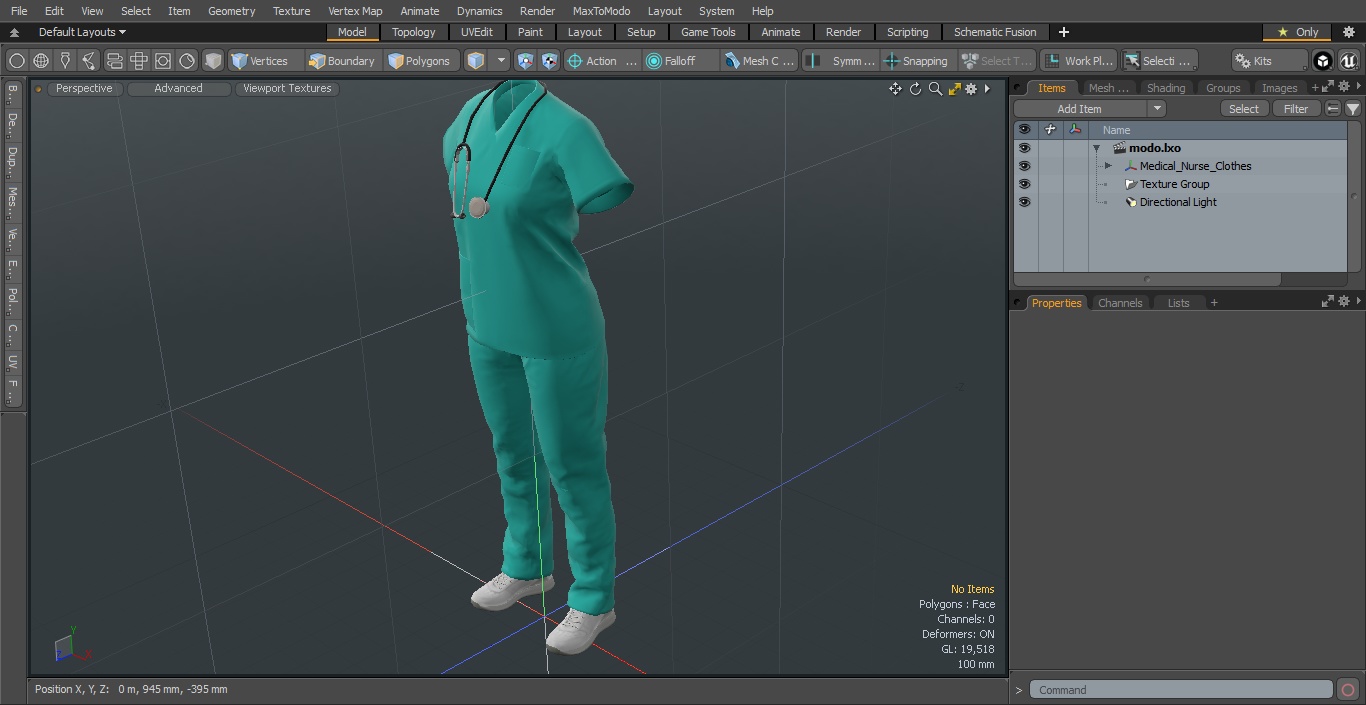 3D Medical Nurse Clothes