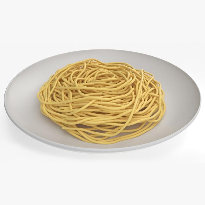 3D model Cooked Spaghetti on Plate