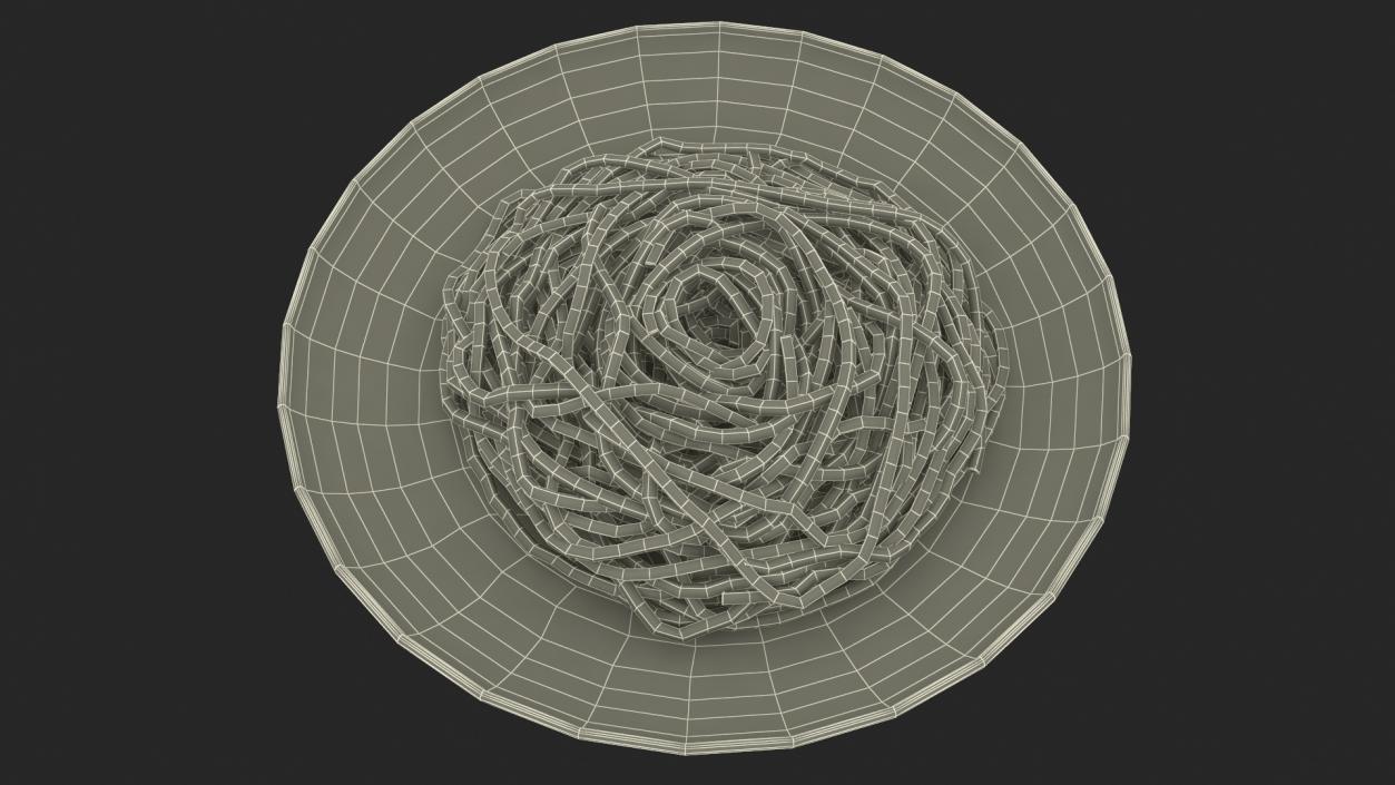 3D model Cooked Spaghetti on Plate