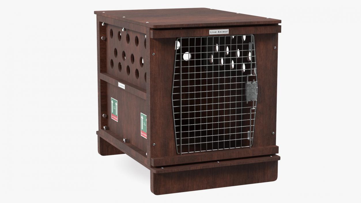 Animal Crate Travel Dark Wood 3D model