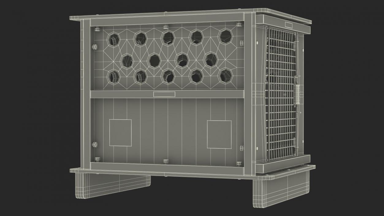 Animal Crate Travel Dark Wood 3D model