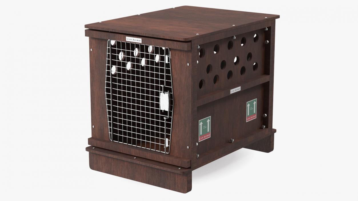 Animal Crate Travel Dark Wood 3D model