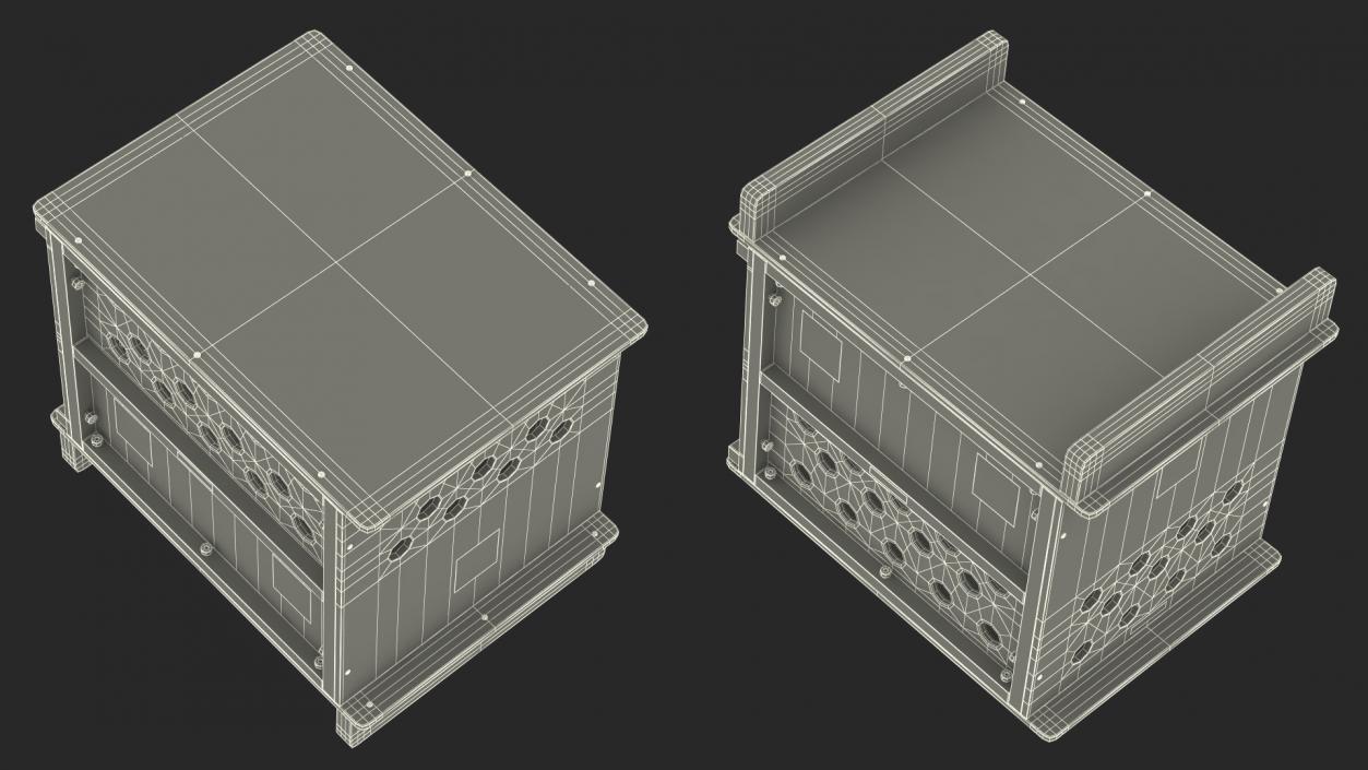 Animal Crate Travel Dark Wood 3D model