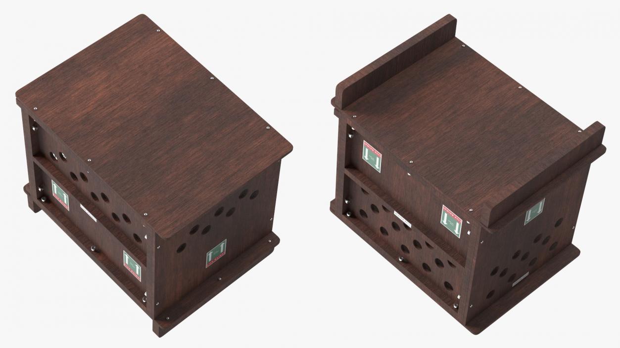 Animal Crate Travel Dark Wood 3D model