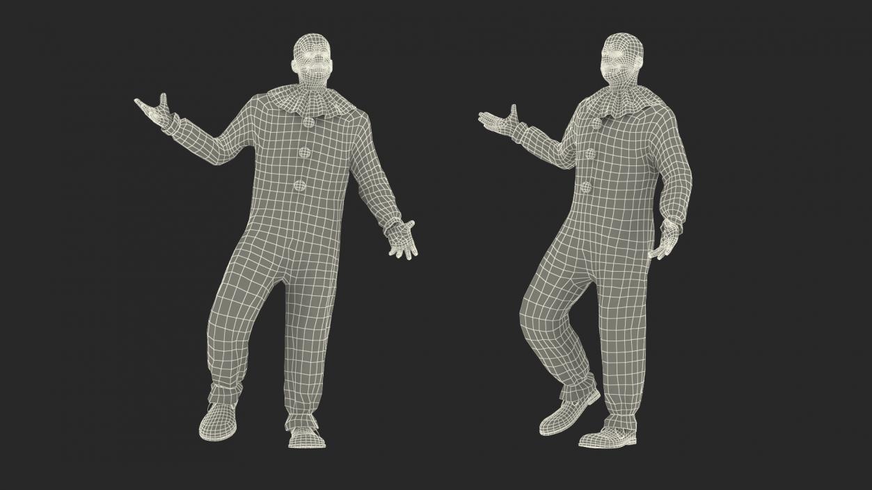 Bald Clown Standing Pose 3D model