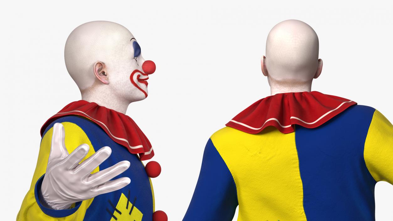 Bald Clown Standing Pose 3D model