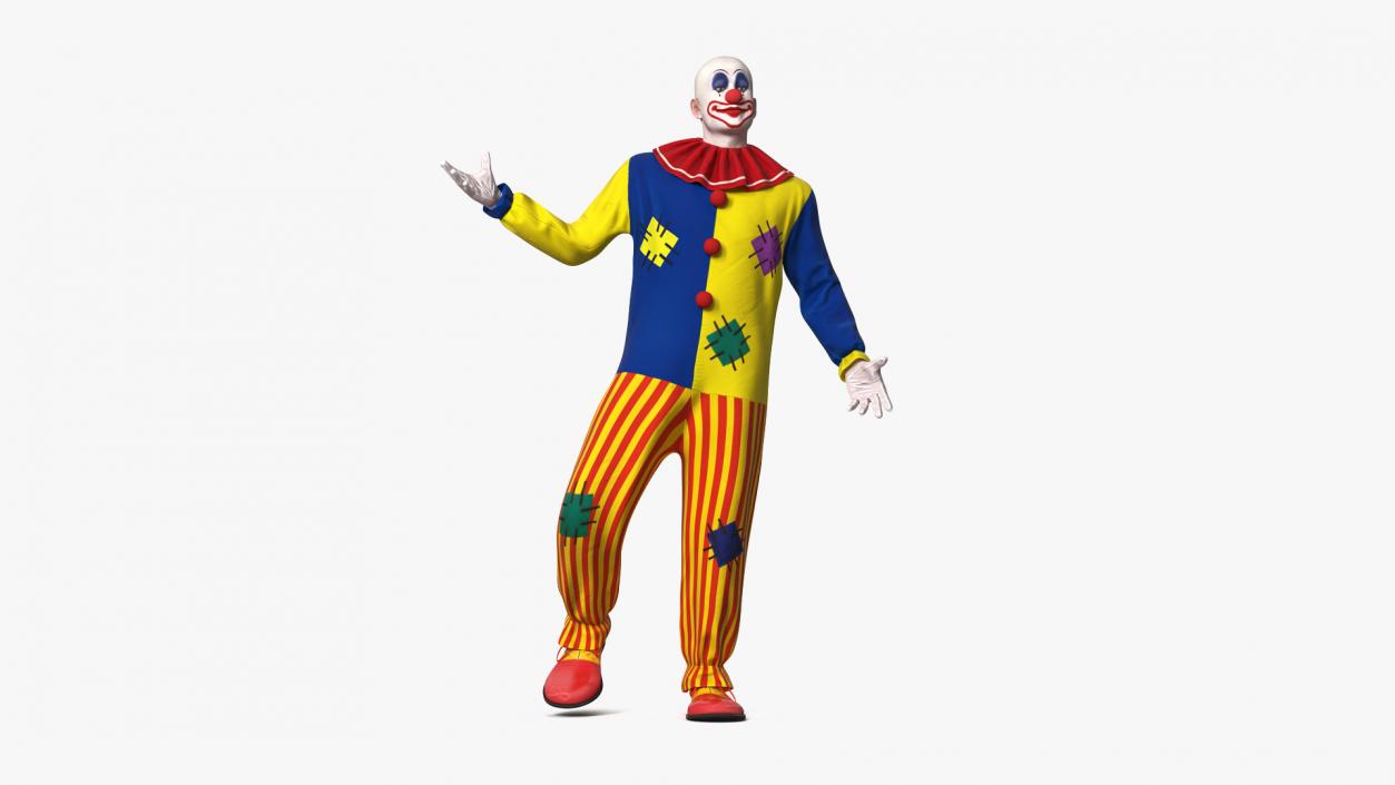 Bald Clown Standing Pose 3D model