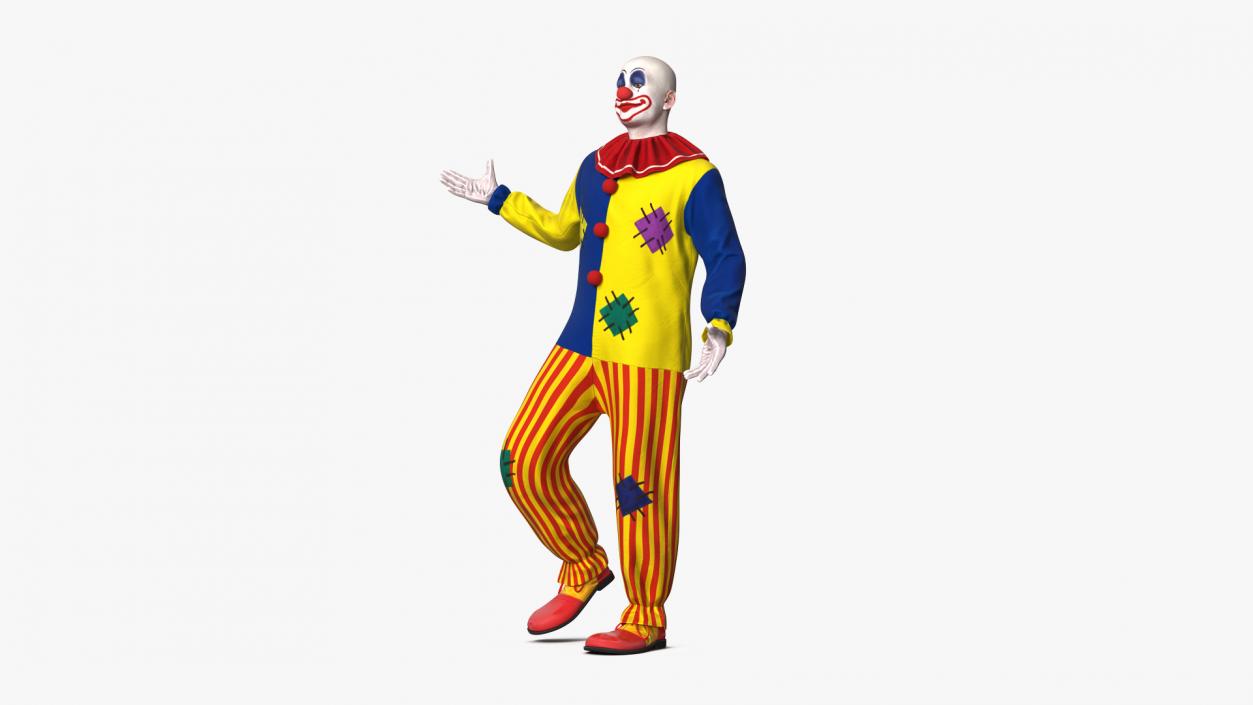 Bald Clown Standing Pose 3D model