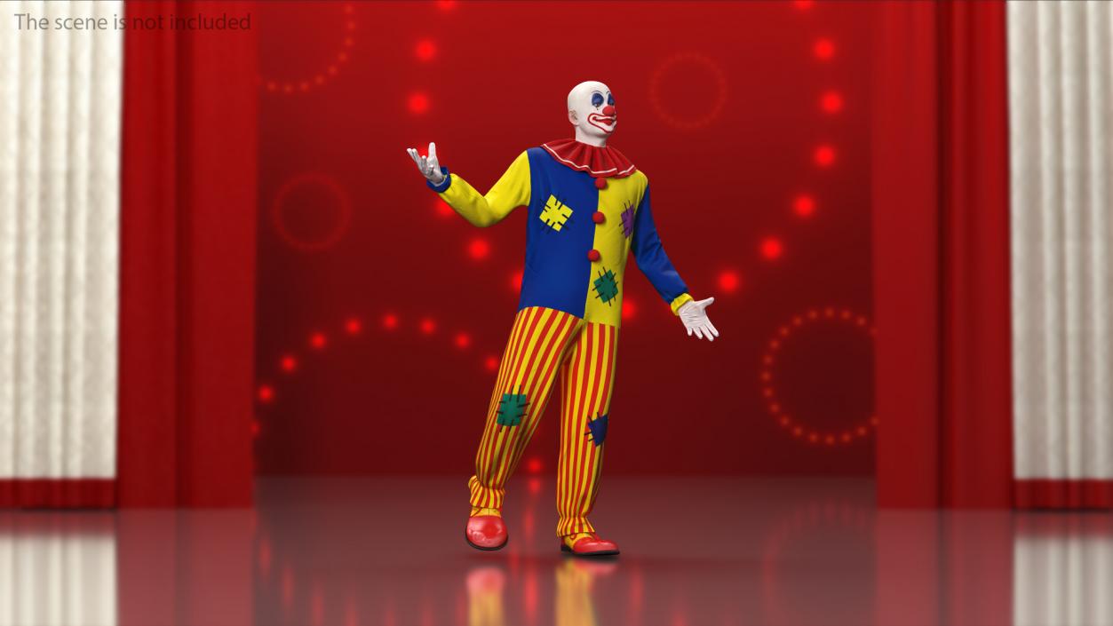 Bald Clown Standing Pose 3D model