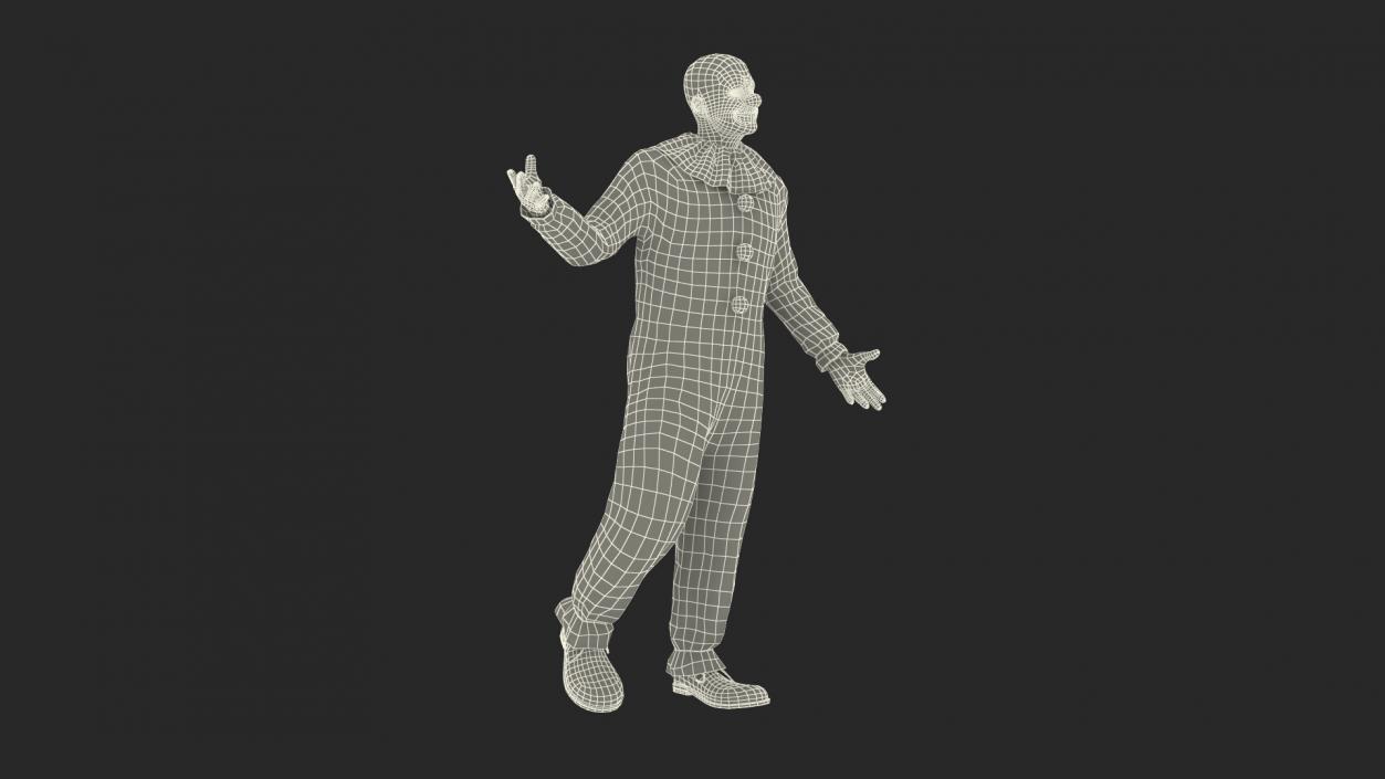 Bald Clown Standing Pose 3D model