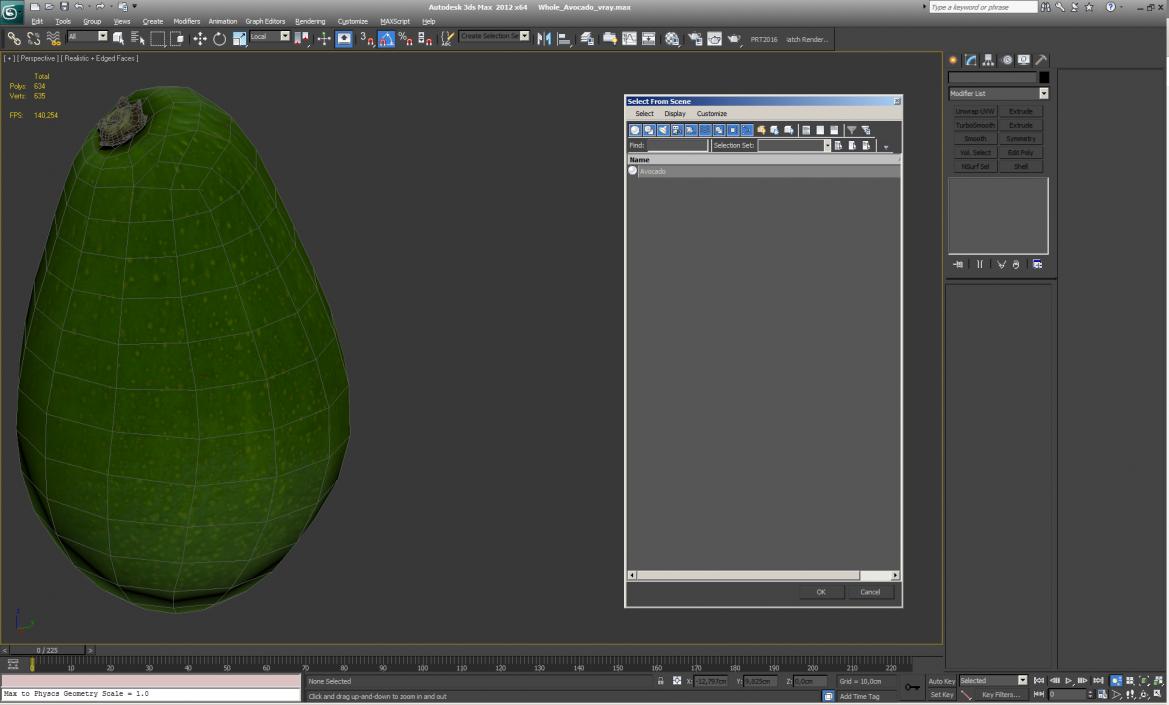 3D Whole Avocado model