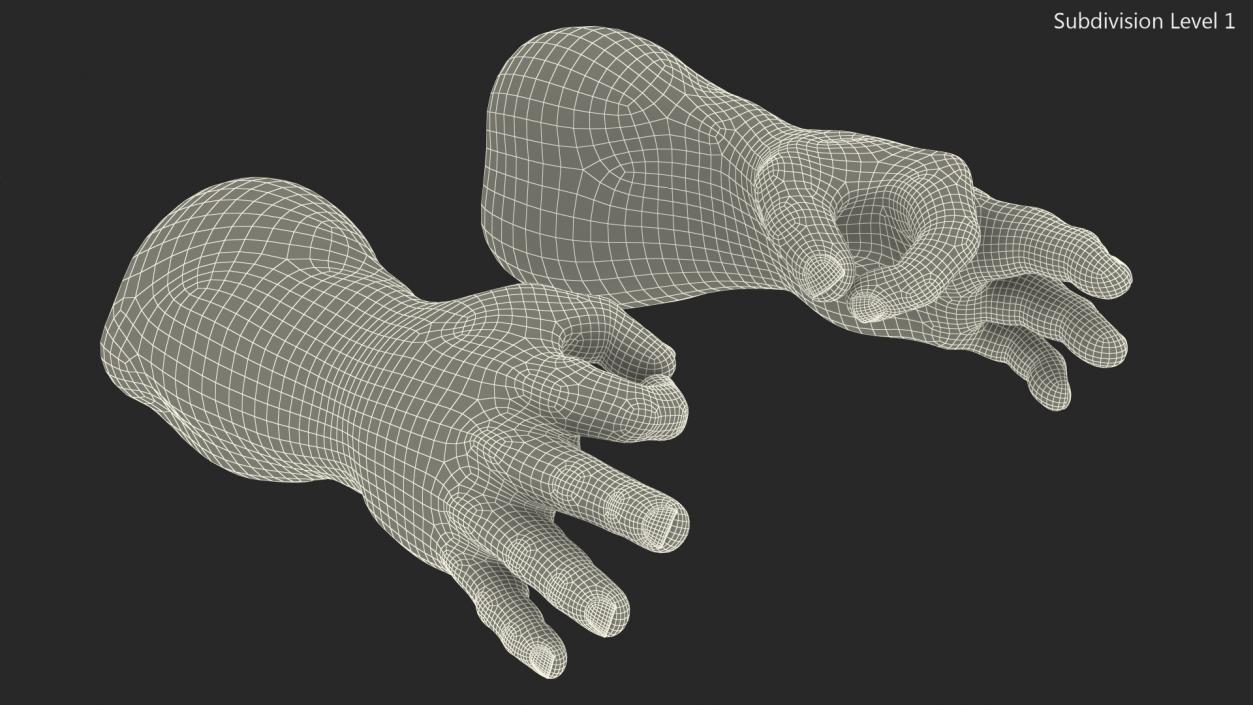 3D Hulk Hands Alright model