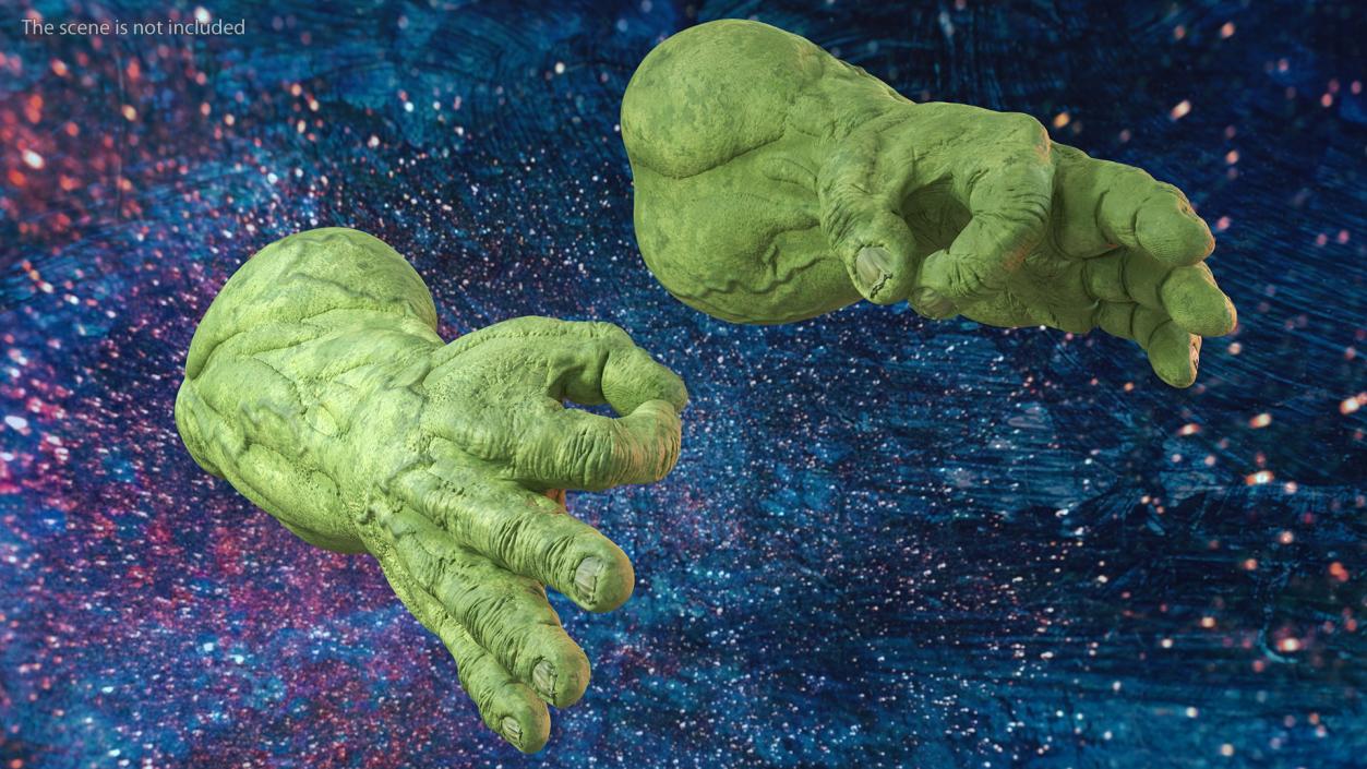 3D Hulk Hands Alright model