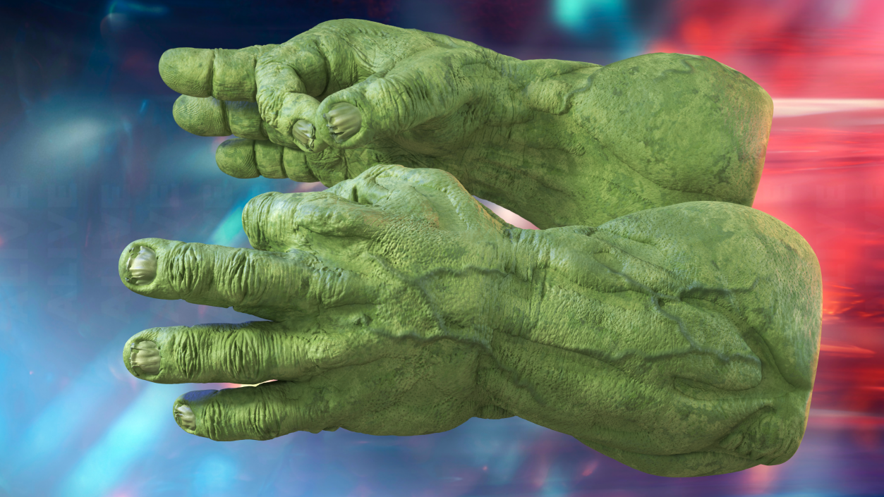 3D Hulk Hands Alright model