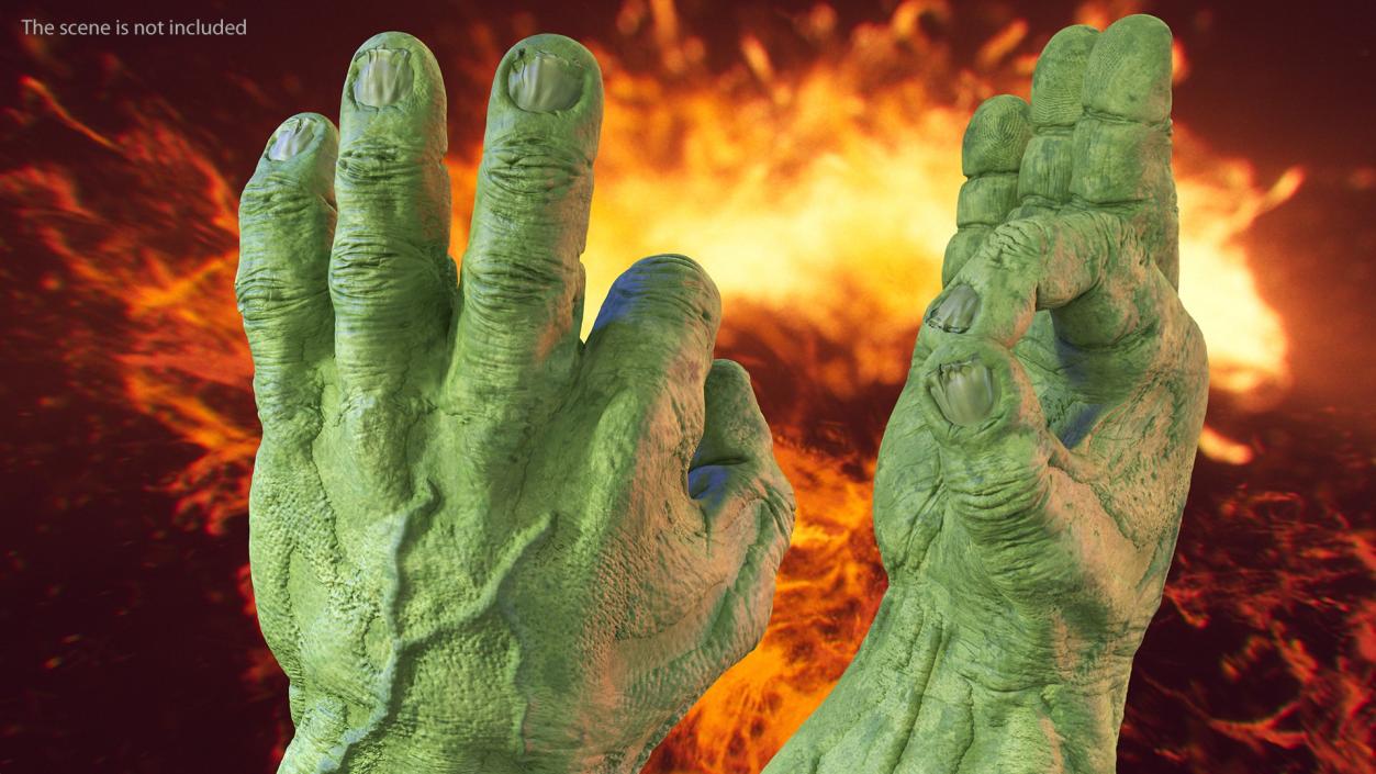 3D Hulk Hands Alright model