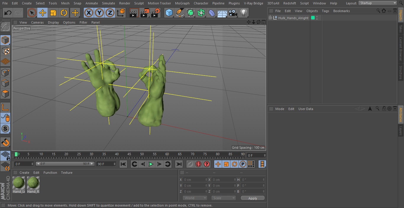 3D Hulk Hands Alright model