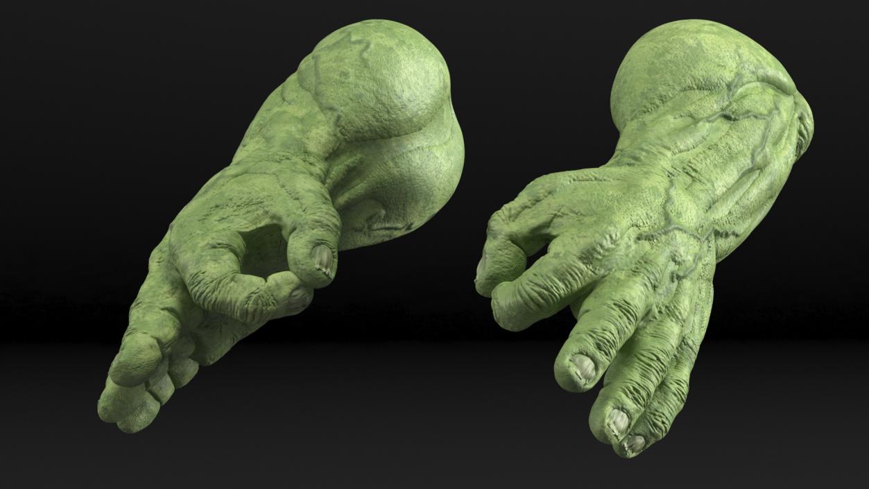 3D Hulk Hands Alright model