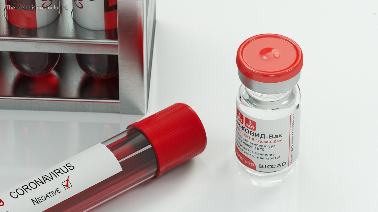 3D GamCovidVac Sputnik V Covid19 Vaccine Red