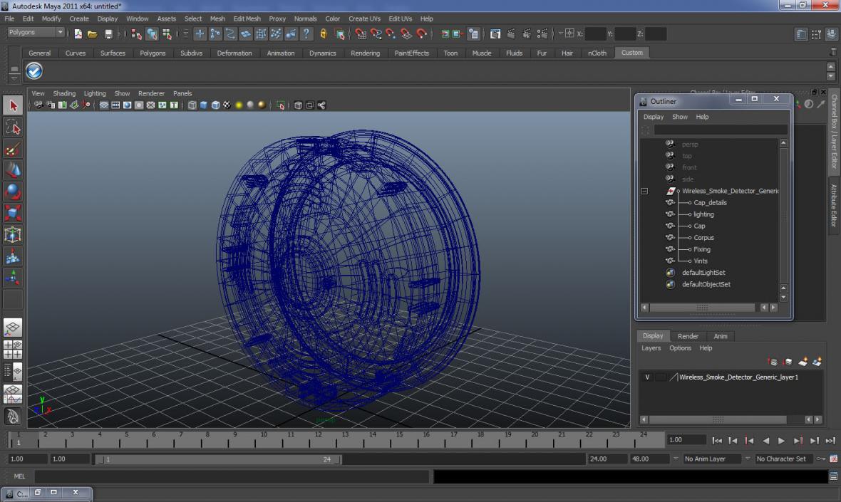 3D Wireless Smoke Detector SITERWELL model