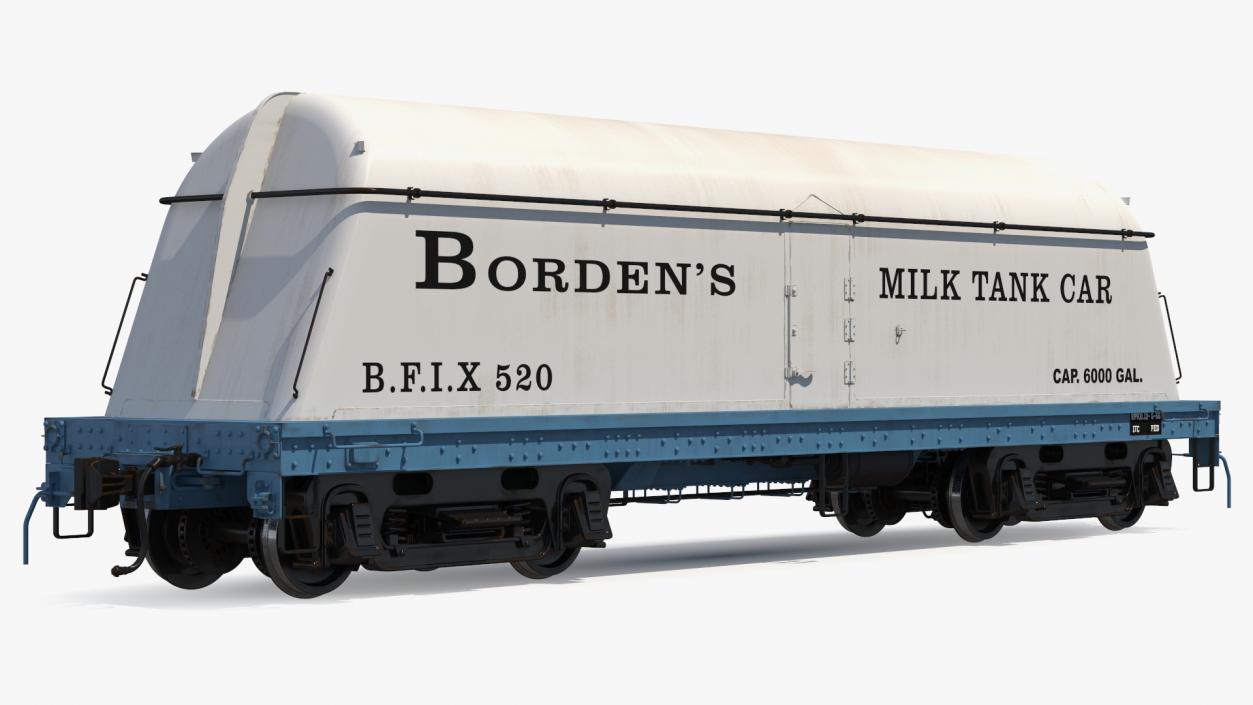 3D Milk Tank Car Bordens