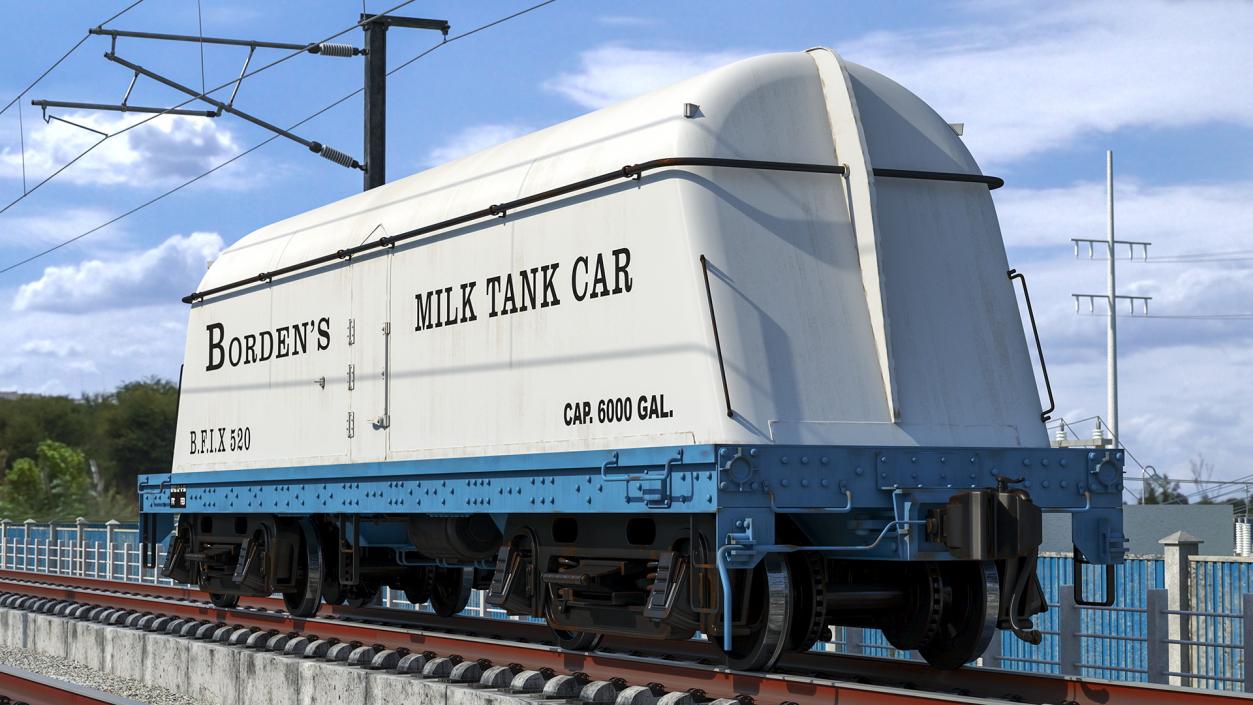 3D Milk Tank Car Bordens