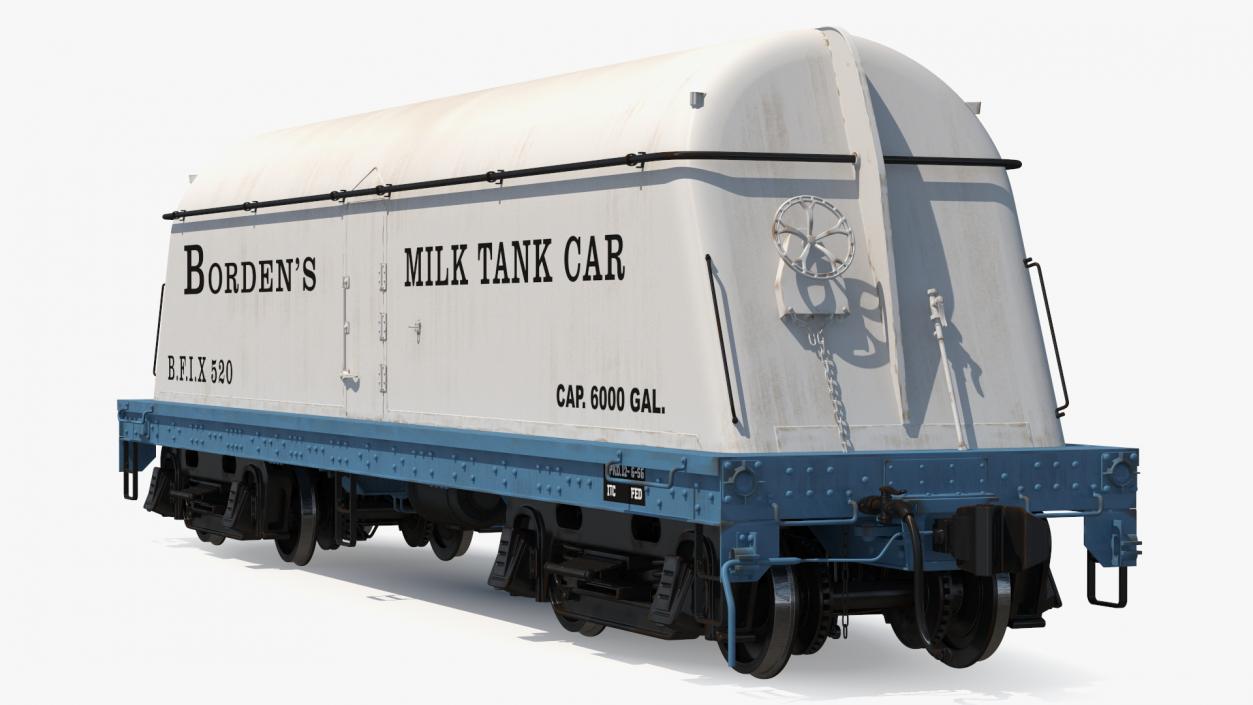 3D Milk Tank Car Bordens