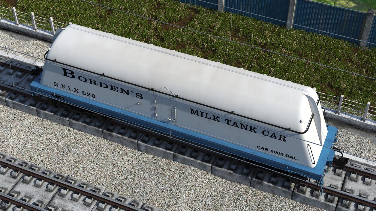 3D Milk Tank Car Bordens