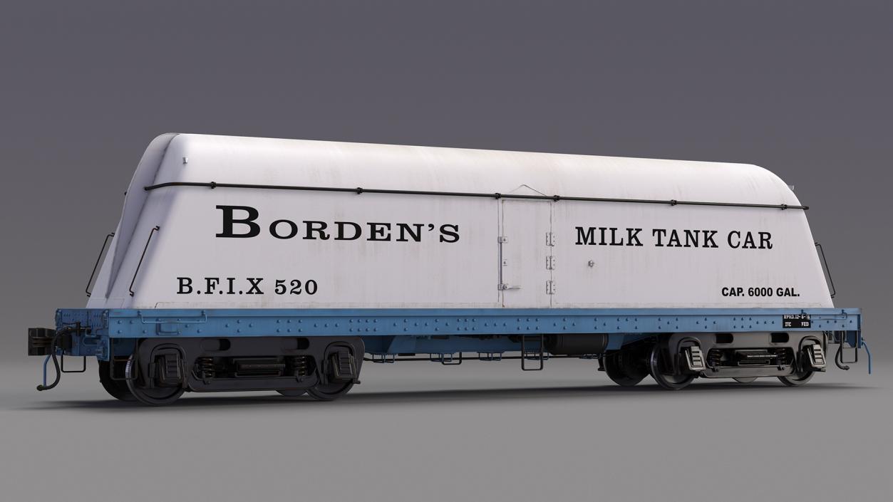 3D Milk Tank Car Bordens