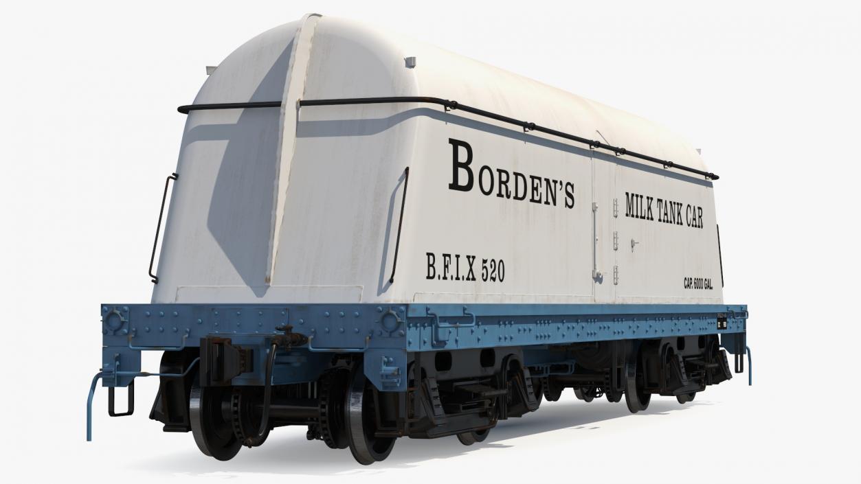 3D Milk Tank Car Bordens