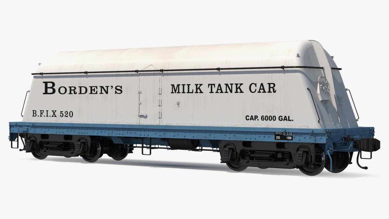 3D Milk Tank Car Bordens