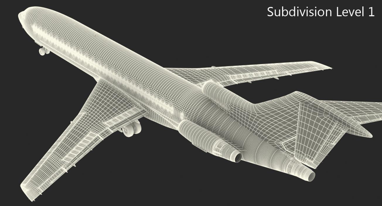 3D model Boeing 727-200F Generic Rigged