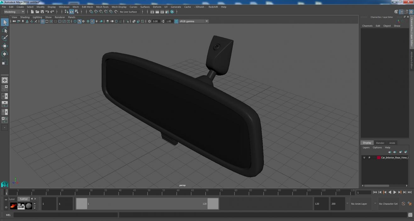 Car Interior Rear View Mirror 3D model