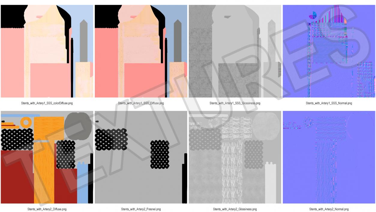 3D model Stents with Artery 2