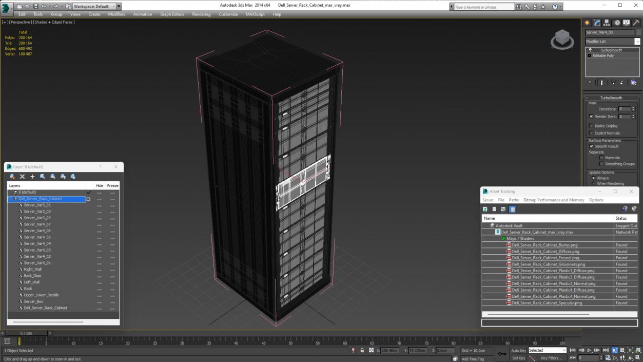 Dell Server Rack Cabinet 3D model