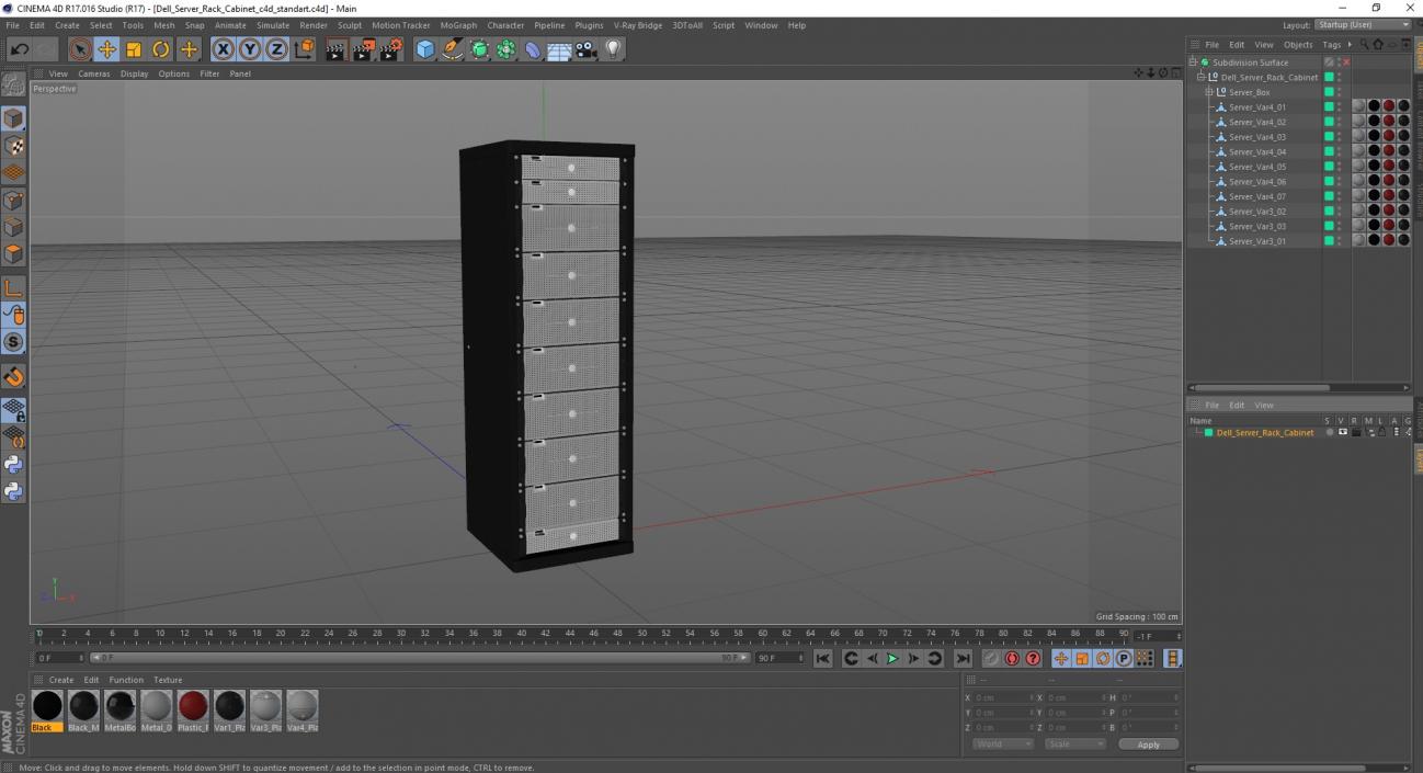 Dell Server Rack Cabinet 3D model