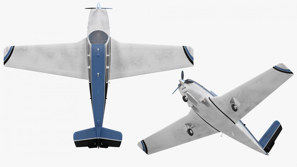 Civil Utility Aircraft V Tail 3D model