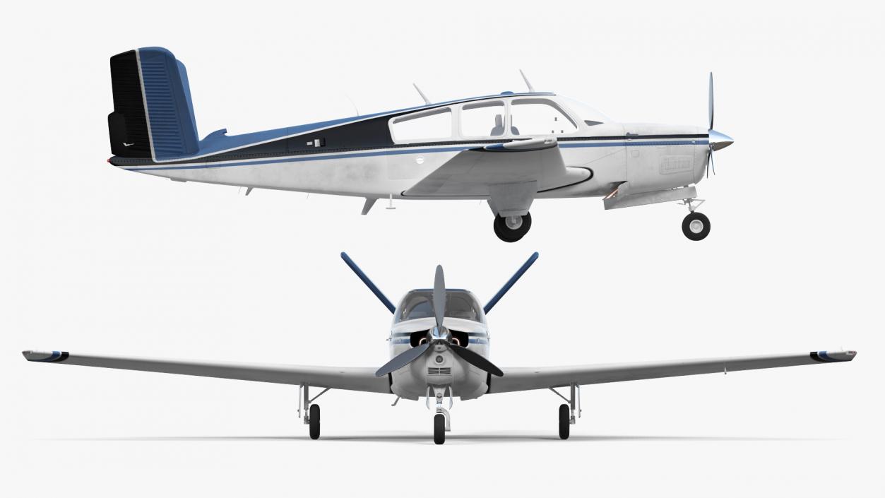 Civil Utility Aircraft V Tail 3D model