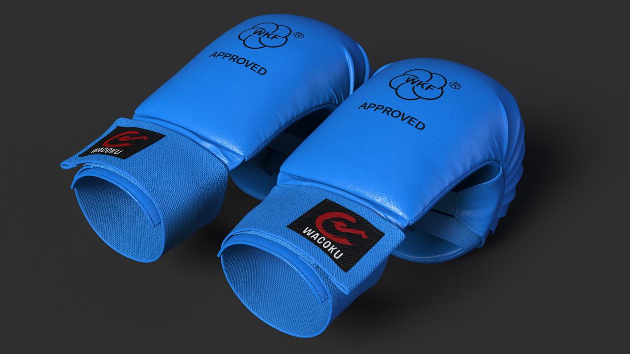 Karate Gloves WKF Blue 3D