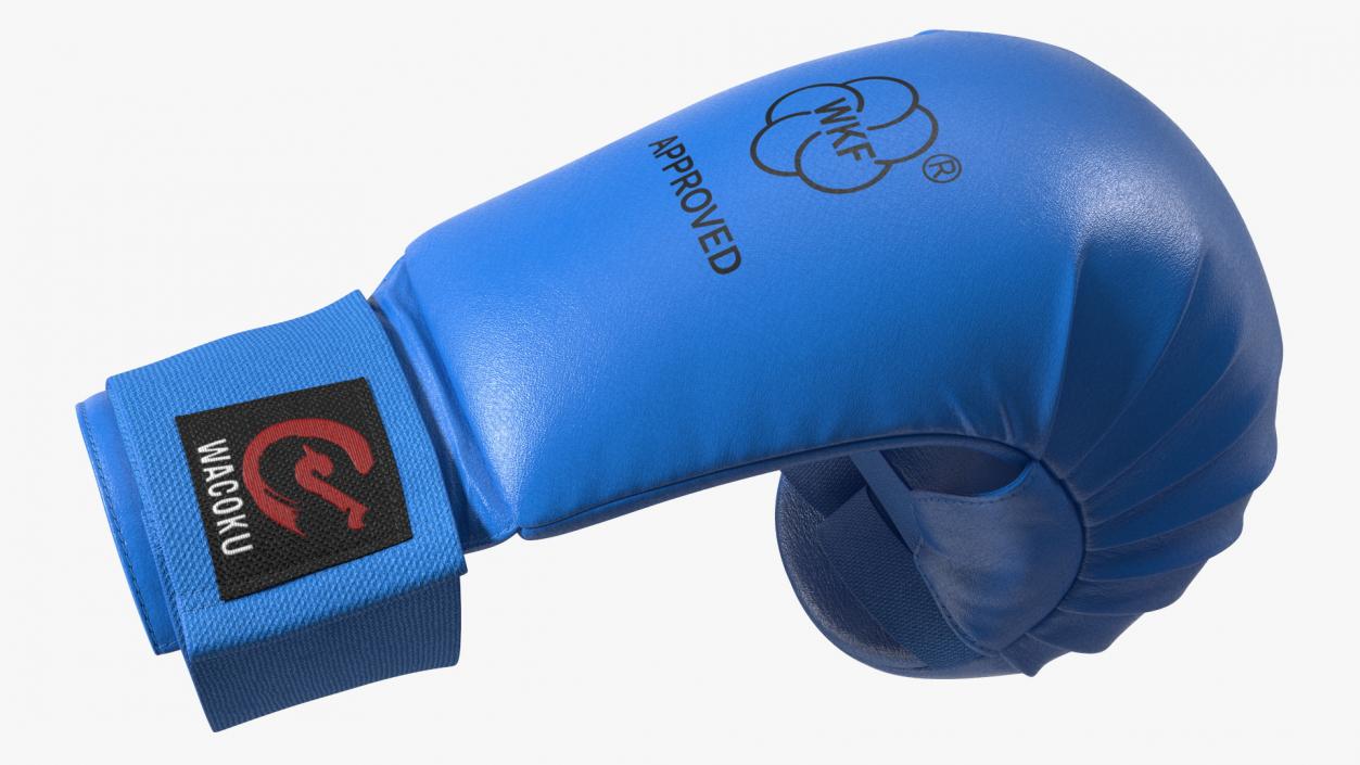 Karate Gloves WKF Blue 3D