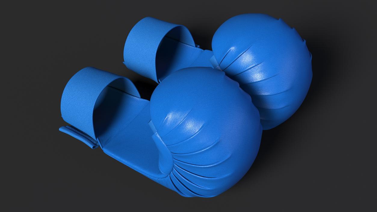 Karate Gloves WKF Blue 3D