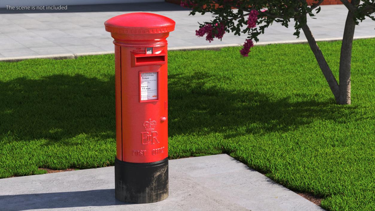 3D model British Red Post Box