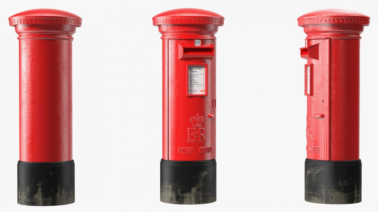 3D model British Red Post Box