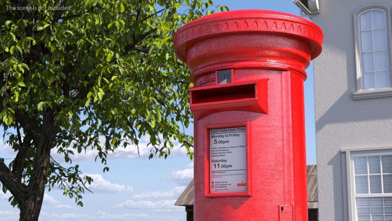 3D model British Red Post Box