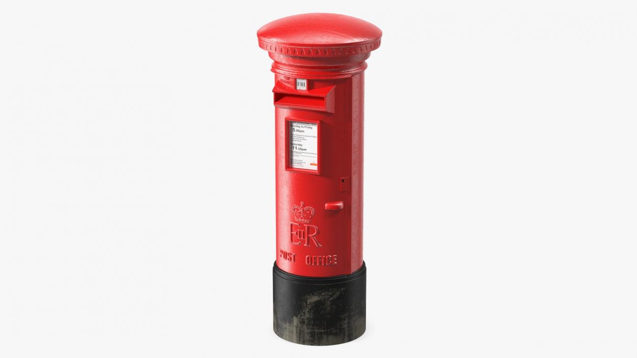 3D model British Red Post Box