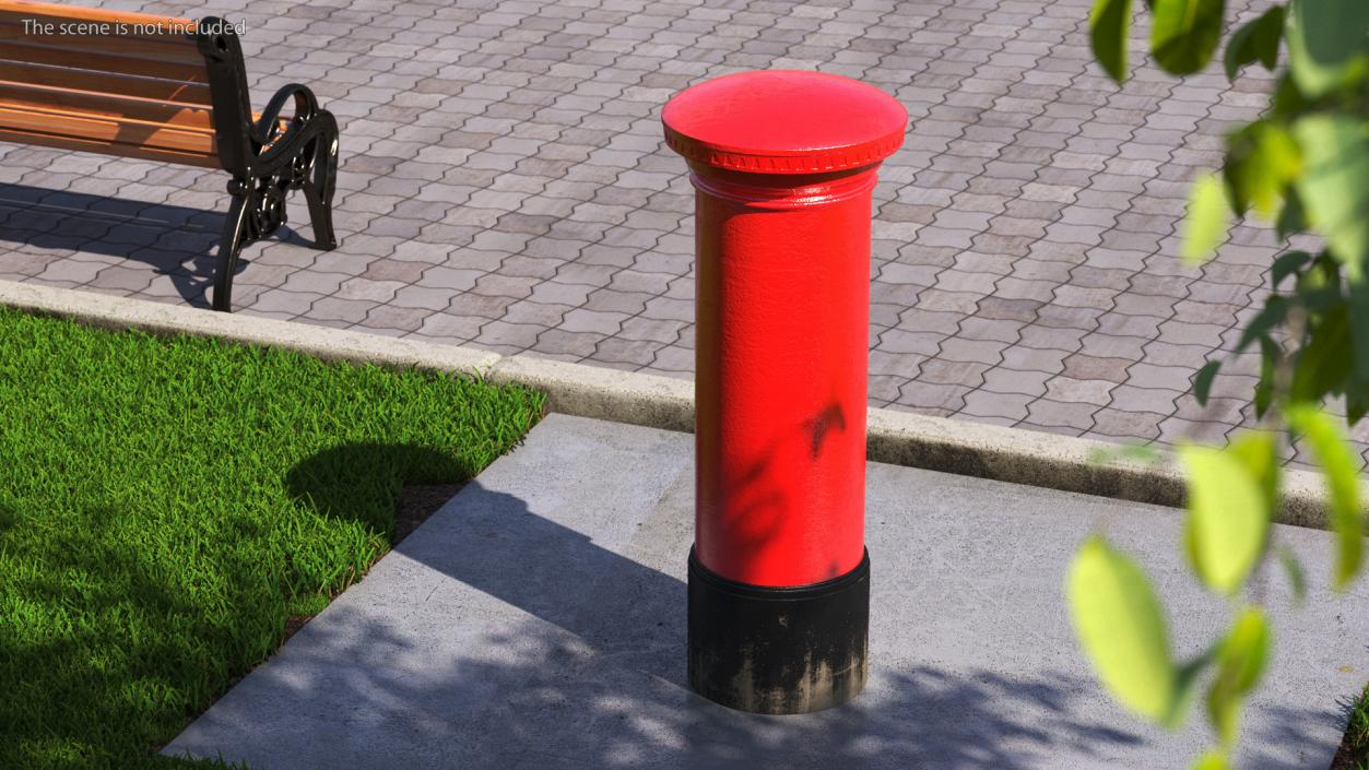 3D model British Red Post Box