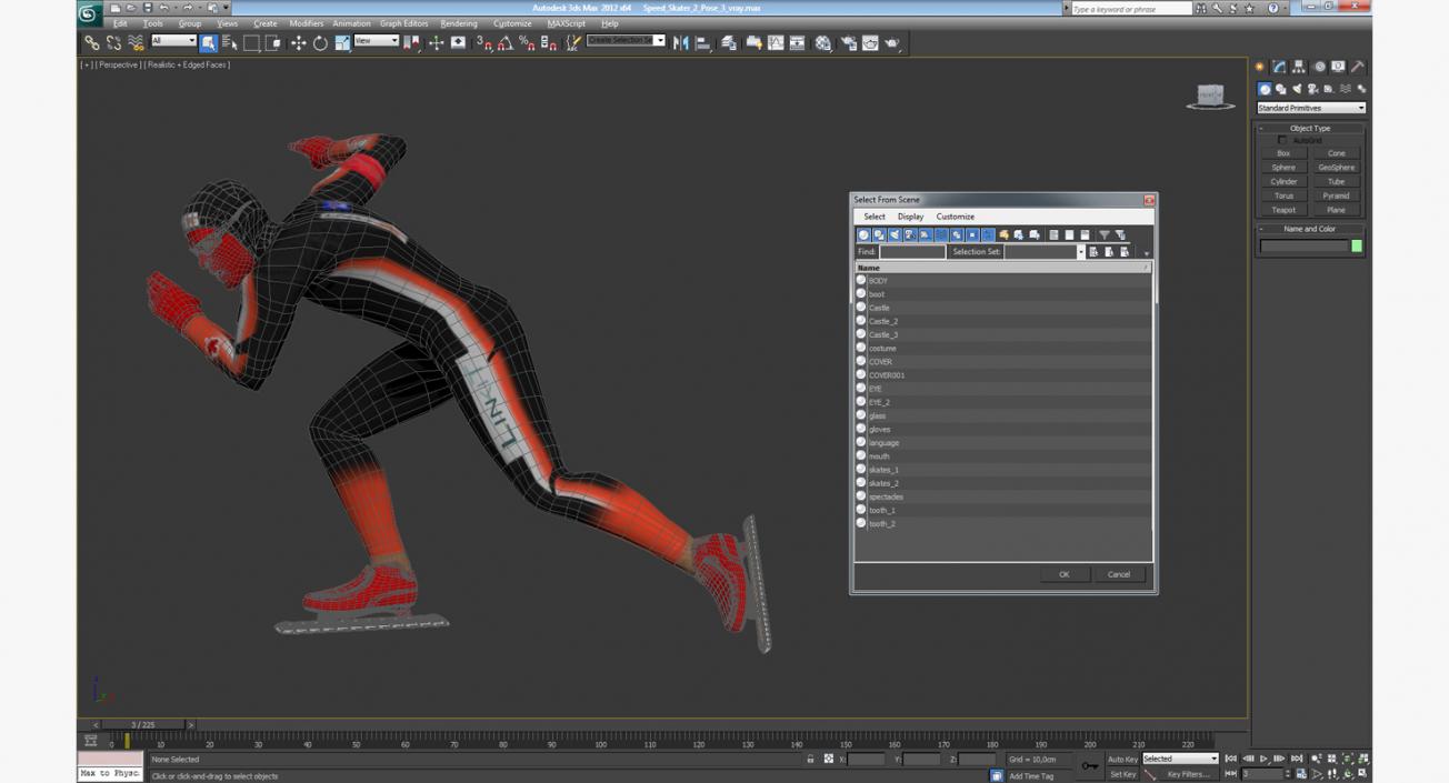 3D Speed Skater 2 Pose 3