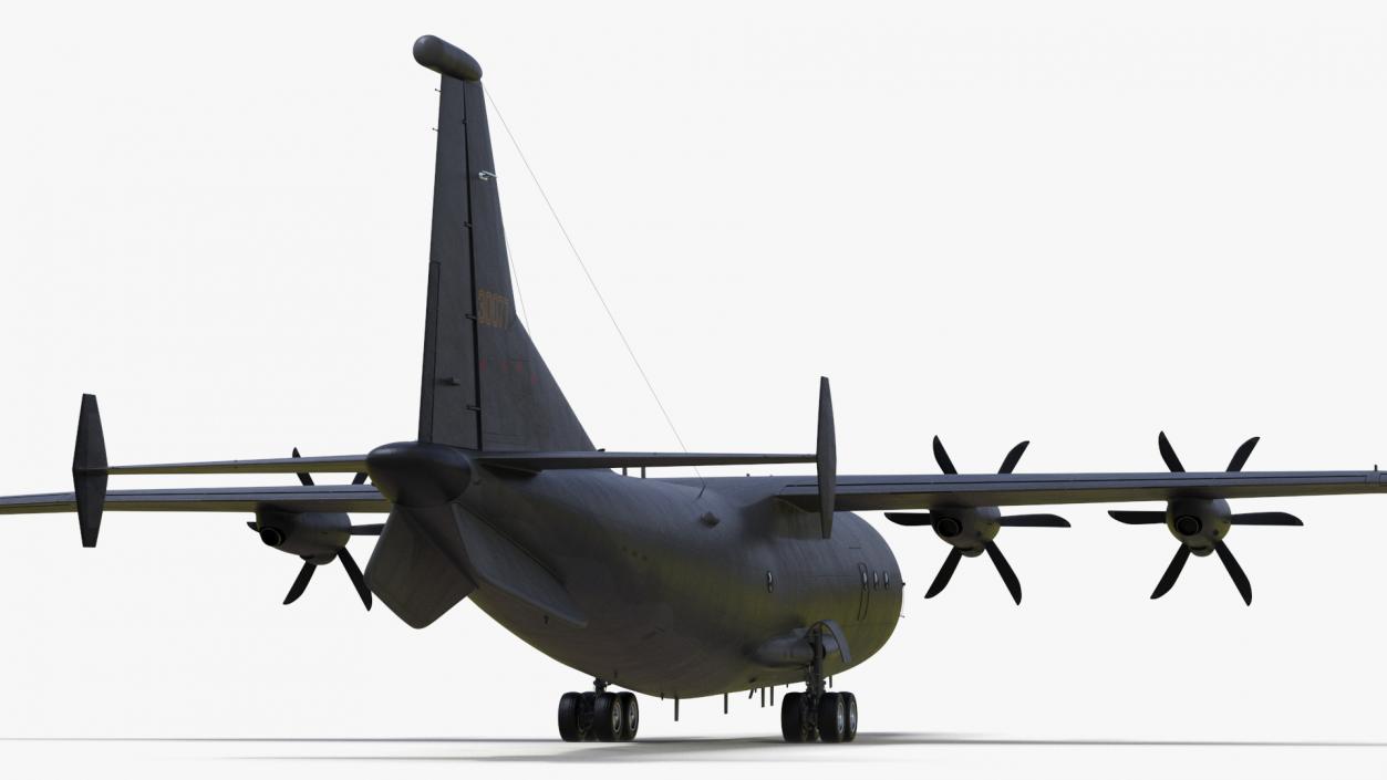 Military Turboprop Transport Aircraft Rigged 3D model