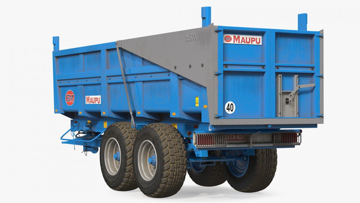 3D model Maupu 18t Trailer Dirty Rigged