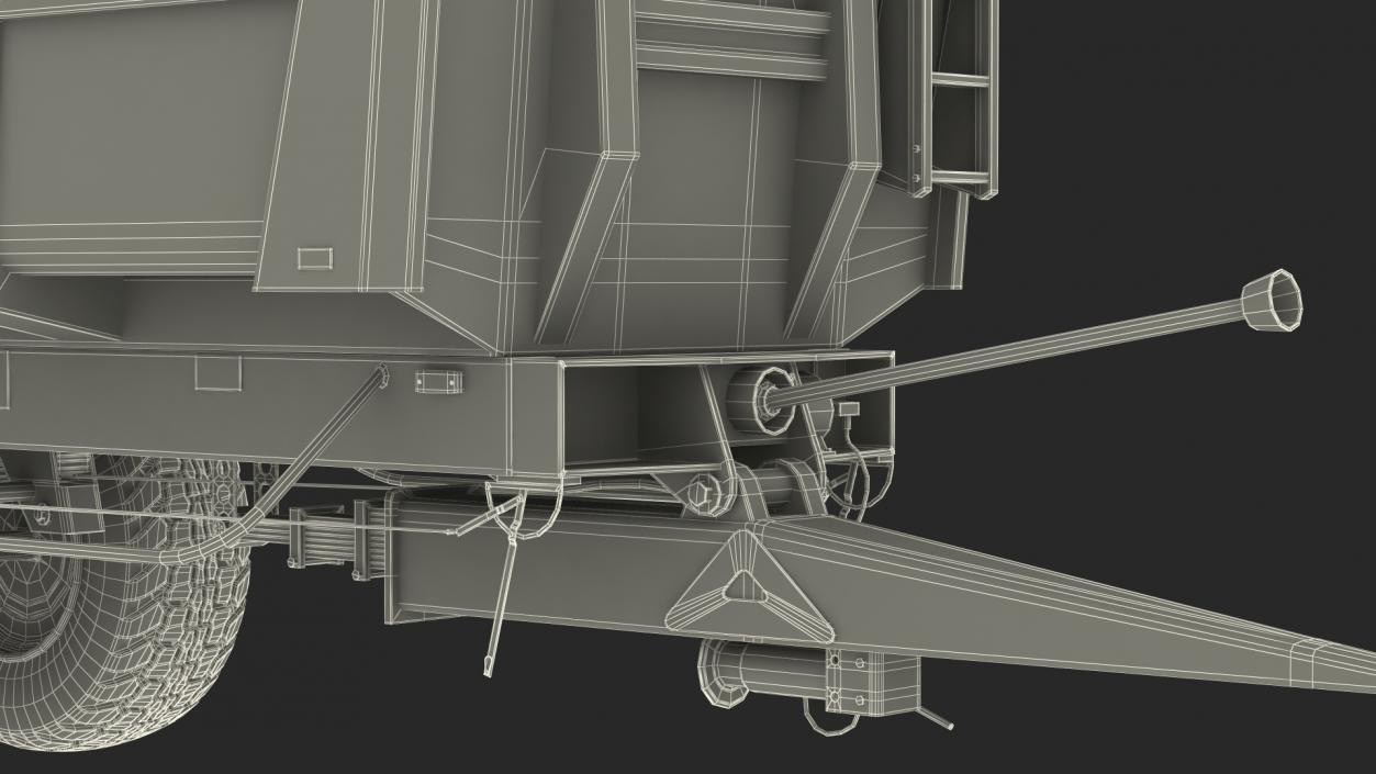 3D model Maupu 18t Trailer Dirty Rigged