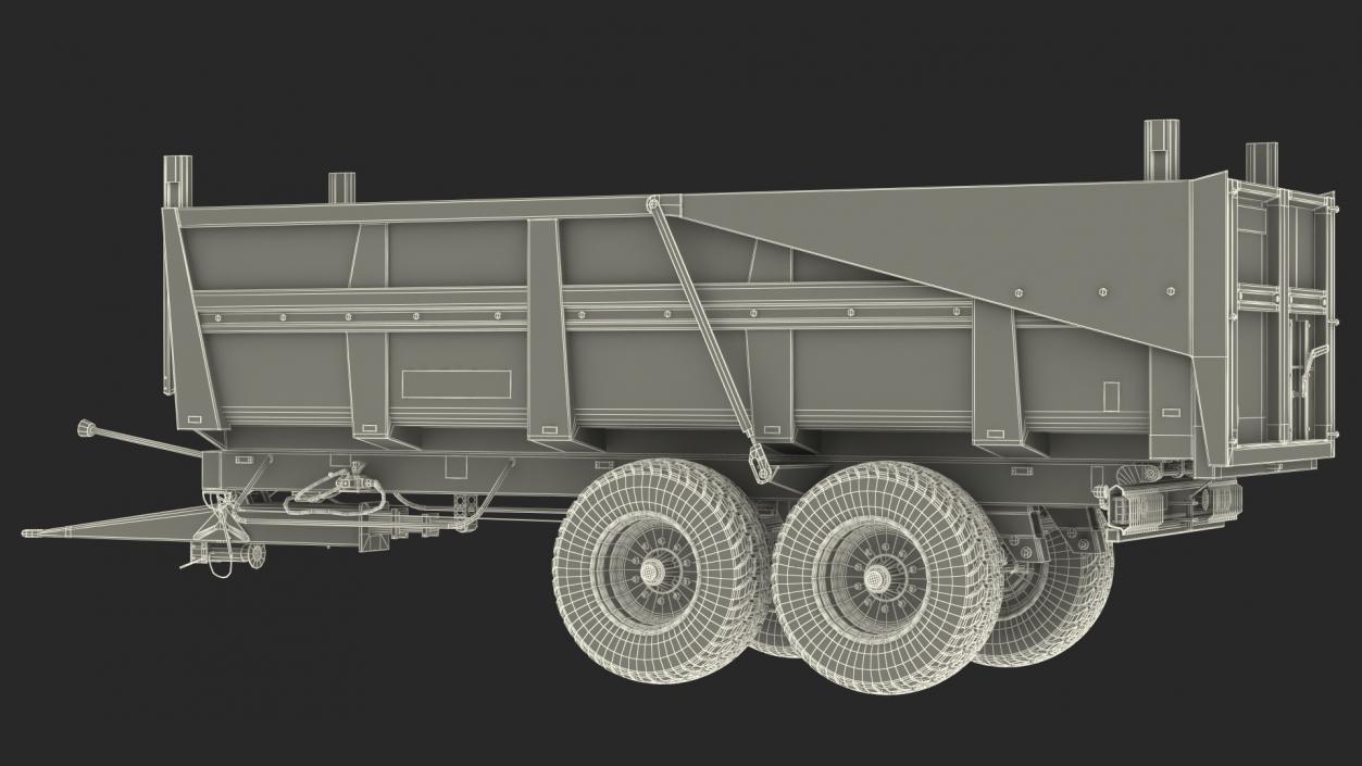 3D model Maupu 18t Trailer Dirty Rigged